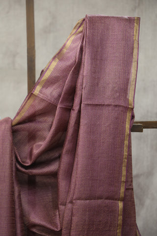 Purple Tussar Silk Saree - SRPTSS972