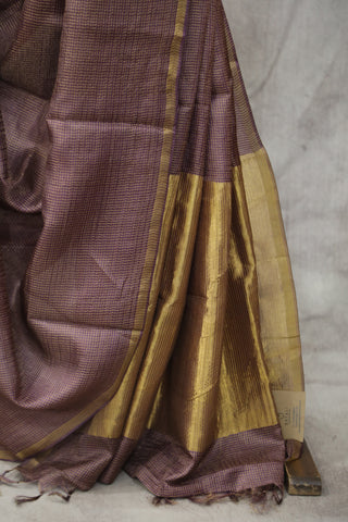 Purple Tussar Silk Saree - SRPTSS971