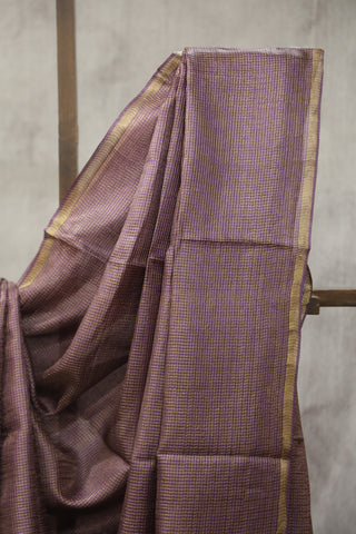 Purple Tussar Silk Saree - SRPTSS971