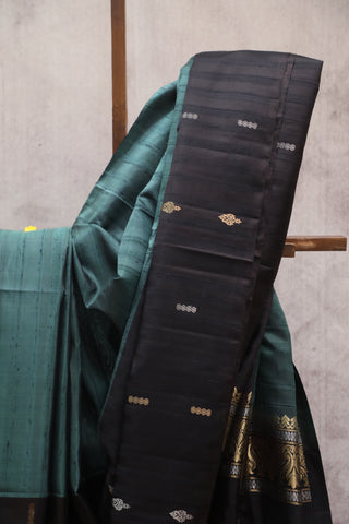 Dark Green Soft Silk Saree - SRDGSSS270