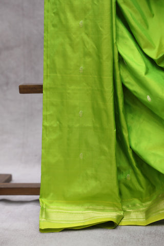 Neon Green Silk Paithani Saree - SRNGSPS483