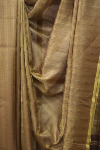 Two Tone Brown Tussar Silk Saree - SRTTBTSS974