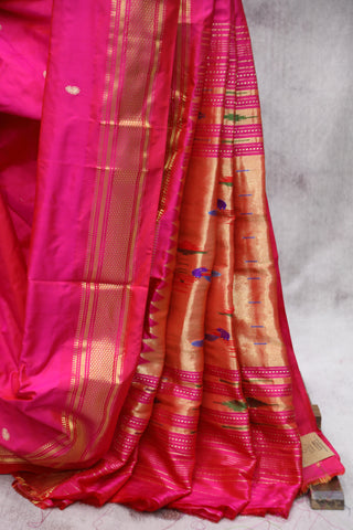 Pink Silk Paithani Saree - SRPSPS482