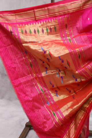 Pink Silk Paithani Saree - SRPSPS482