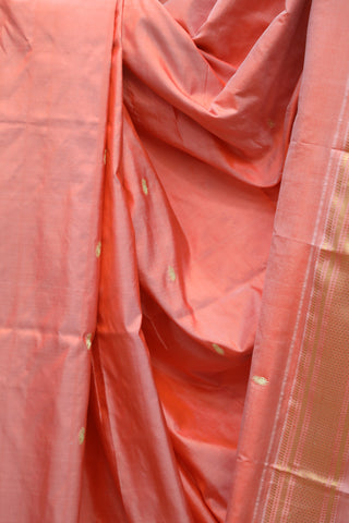 Peach Silk Paithani Saree - SRPSPS511