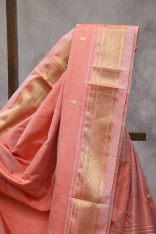 Peach Silk Paithani Saree - SRPSPS511