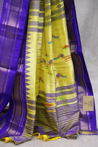 Two Tone Purple Silk Paithani Saree - SRTTPSPS510