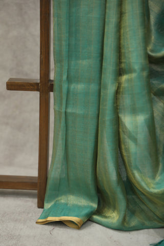 Two Tone Green Tussar Silk Saree - SRTTGTSS966