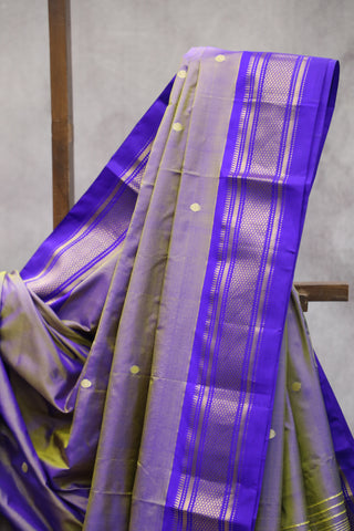 Two Tone Purple Silk Paithani Saree - SRTTPSPS510