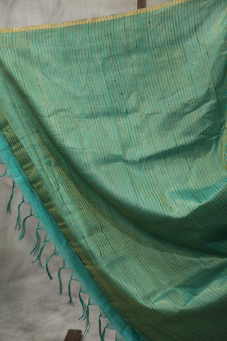 Two Tone Green Tussar Silk Saree - SRTTGTSS966