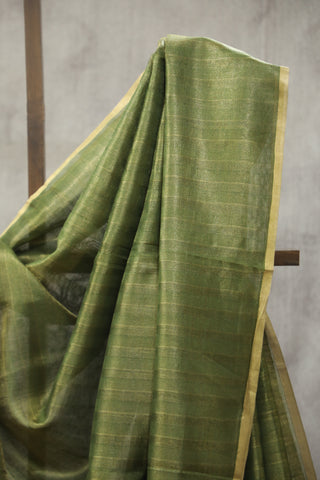 Two Tone Green Tussar Silk Saree - SRTTGTSS964