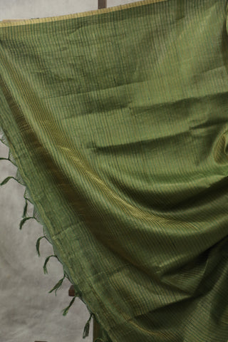 Two Tone Green Tussar Silk Saree - SRTTGTSS964