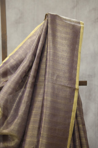 Two Tone Purple Tussar Silk Saree - SRTTPTSS965