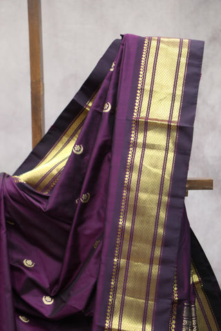 Wine Silk Chandrakor Paithani Saree - SRWSCPS401