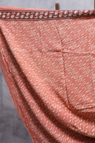 Peach HBP Modal Silk Saree-SRPMSS329