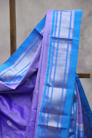 Two Tone Purple Silk Paithani Saree - SRTTPSPS508