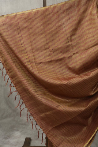 Two Tone Wine Tussar Silk Saree - SRTTPTSS968