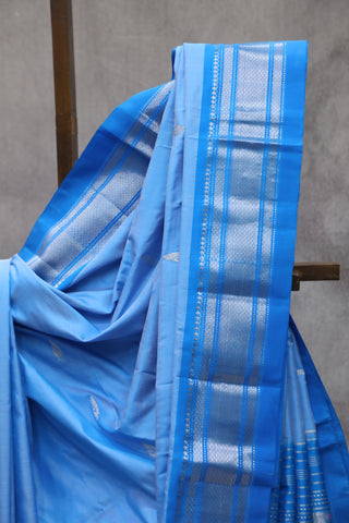 Two Tone Blue Silk Paithani Saree - SRTTBSPS506