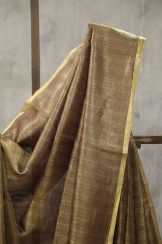 Two Tone Purple Tussar Silk Saree - SRTTPTSS975