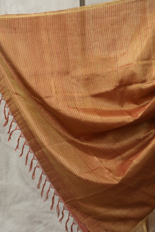 Two Tone Peach Tussar Silk Saree - SRTTPTSS961