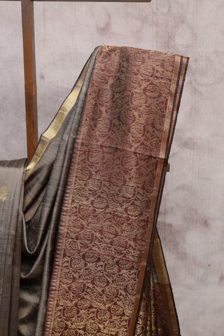 Dark Olive Raw Silk Saree-SRDORSS235