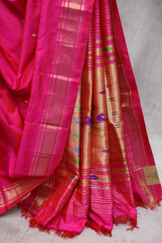 Pink Silk Paithani Saree - SRPSPS505