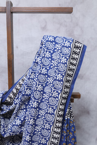 Royal Blue HBP Cotton Saree-SRRBCS1022