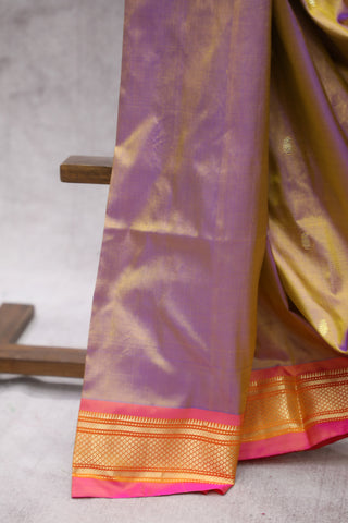 Two Tone Purple Silk Paithani Saree - SRTTPSPS495