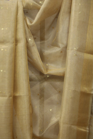 Yellow Sequin Tissue Tussar Silk Saree - SRYSTTSS217