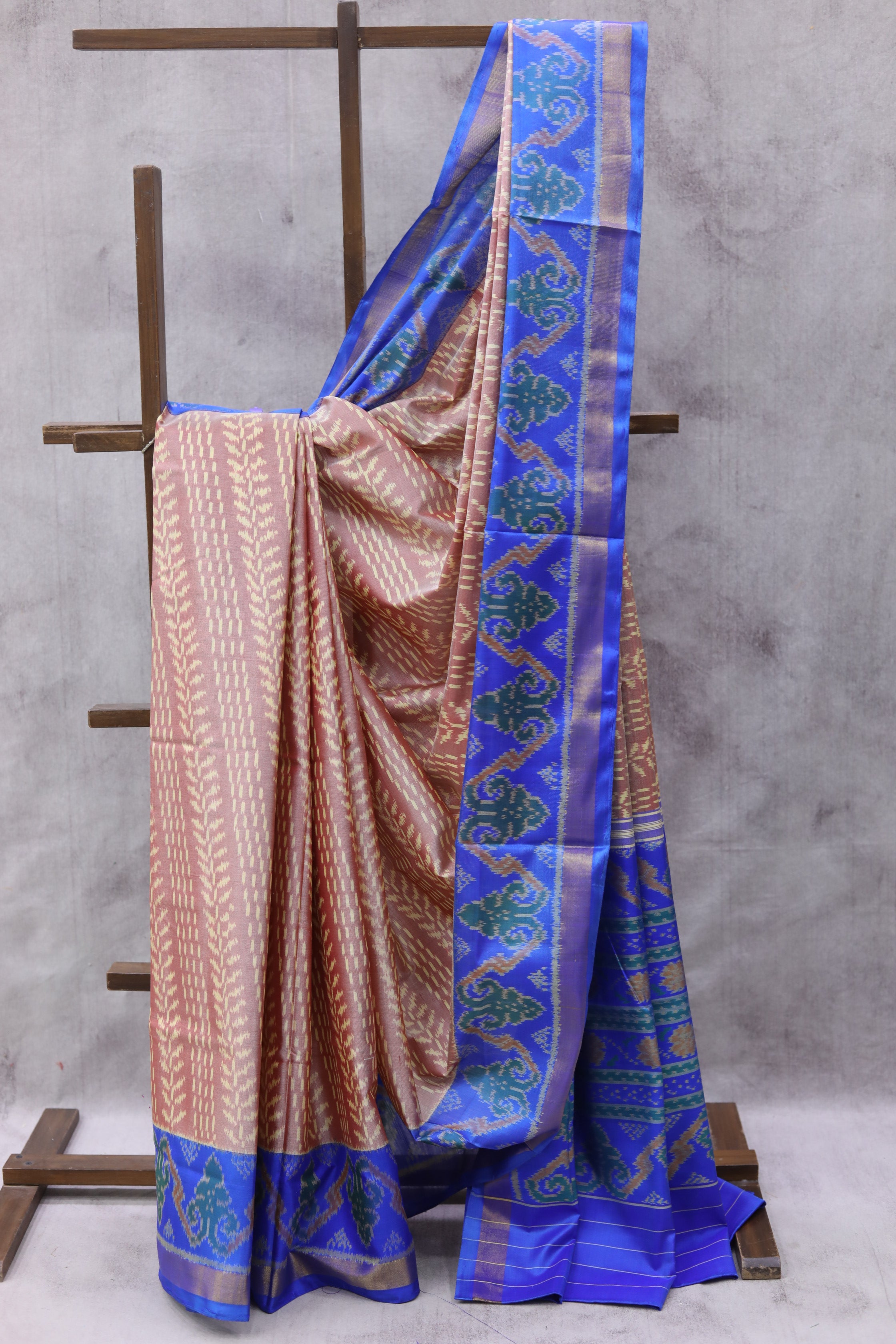 Dusty Red Rajkot Patola Silk Saree - SRDRRPSS280