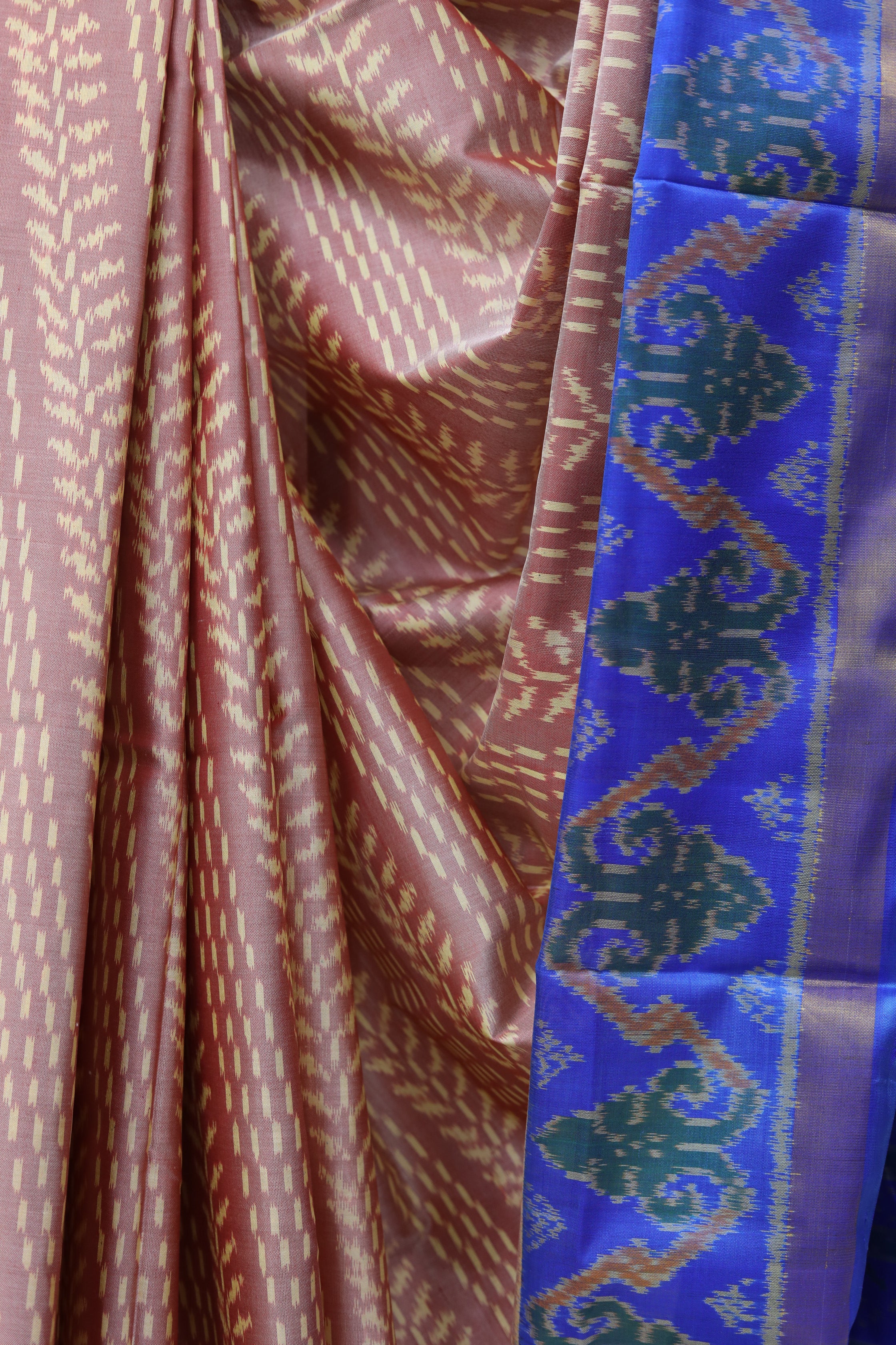 Dusty Red Rajkot Patola Silk Saree - SRDRRPSS280