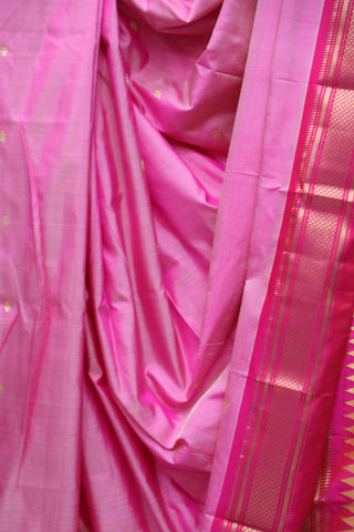 Two Tone Pink Silk Paithani Saree - SRTTPSPS499