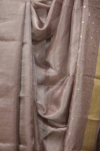 Mauve Sequin Tissue Tussar Silk Saree - SRMSTTSS215