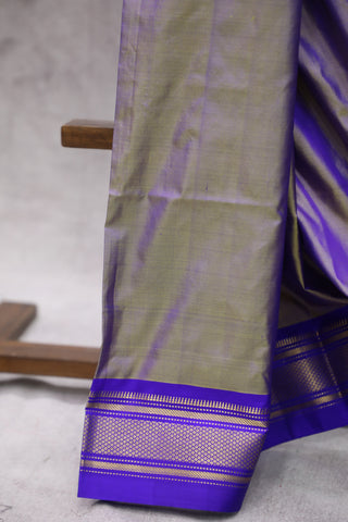 Two Tone Blue Silk Paithani Saree - SRTTBSPS501