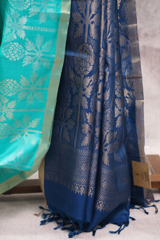 Turquoise Soft Silk Saree - SRTSSS244