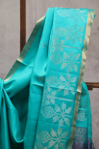 Turquoise Soft Silk Saree - SRTSSS244