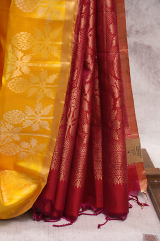 Mustard Yellow Soft Silk Saree - SRMYSSS241