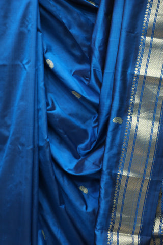 Peacock Blue Silk Paithani Saree - SRPBSPS487