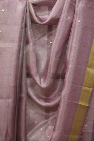 Pink Sequin Tissue Tussar Silk Saree - SRPSTTSS241