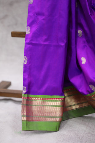 Purple Silk Paithani Saree - SRPSPS488