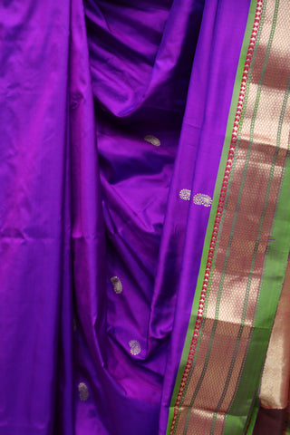 Purple Silk Paithani Saree - SRPSPS488