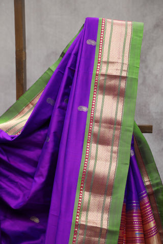 Purple Silk Paithani Saree - SRPSPS488