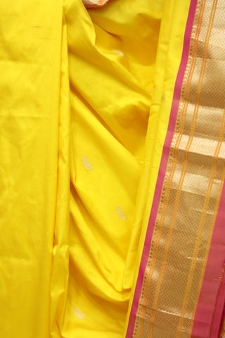 Yellow Silk Paithani Saree - SRYSPS493