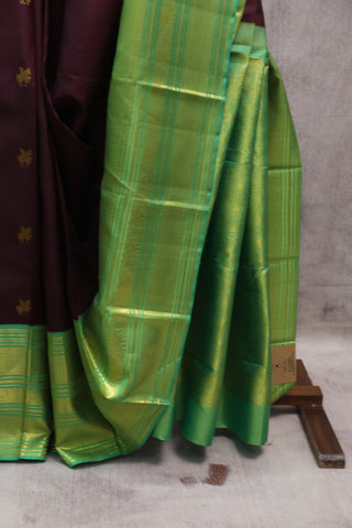 Wine Kanjeevaram Silk Saree-SRWKSS479