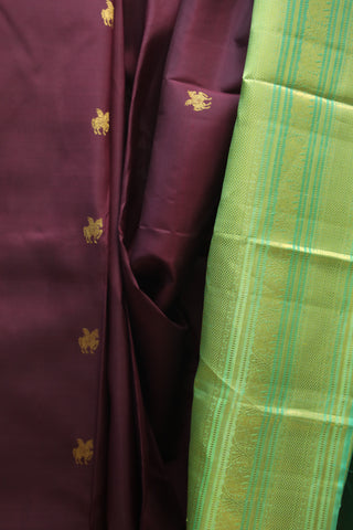 Wine Kanjeevaram Silk Saree-SRWKSS479