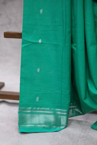 Green Cotton Paithani Saree - SRGCPS421