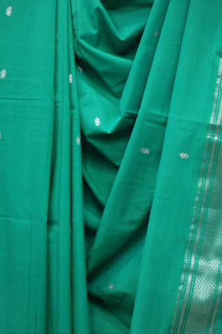 Green Cotton Paithani Saree - SRGCPS421