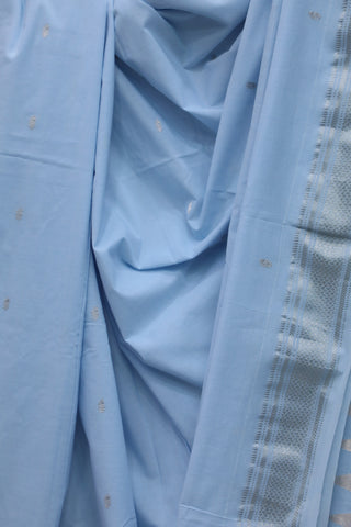 Light Blue Cotton Paithani Saree - SRLBCPS423