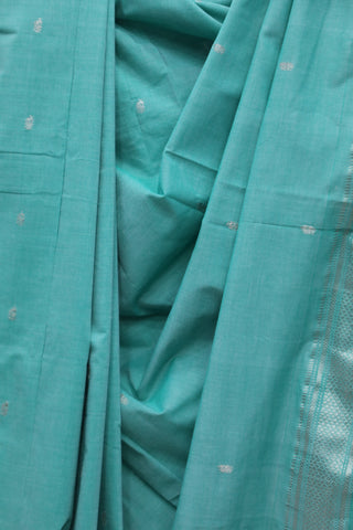 Pastel Green Cotton Paithani Saree - SRPGCPS418