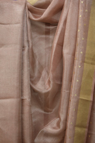 Pink Sequin Tissue Tussar Silk Saree - SRPSTTSS230